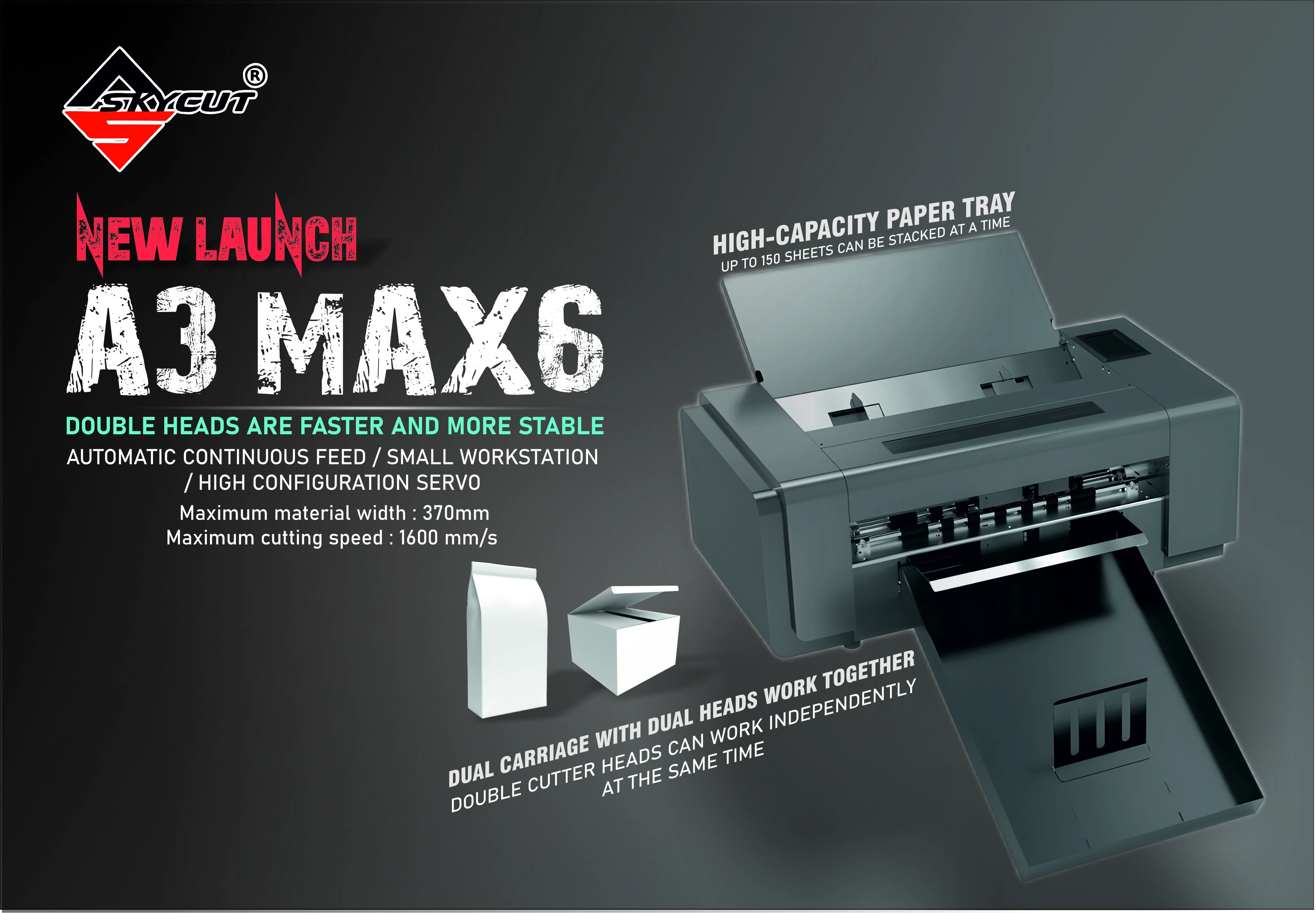 A3 Max 6 Dual carriage with dual heads